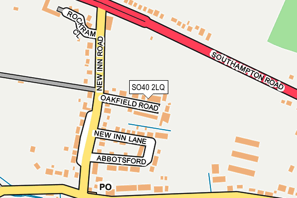 SO40 2LQ map - OS OpenMap – Local (Ordnance Survey)