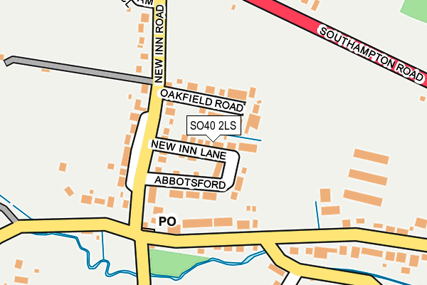 SO40 2LS map - OS OpenMap – Local (Ordnance Survey)
