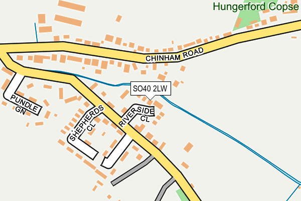 SO40 2LW map - OS OpenMap – Local (Ordnance Survey)