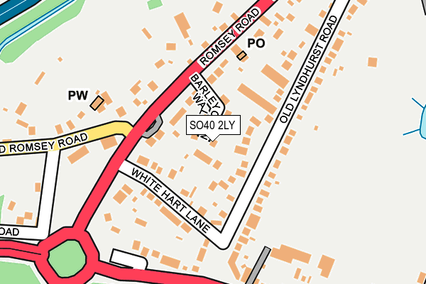 SO40 2LY map - OS OpenMap – Local (Ordnance Survey)