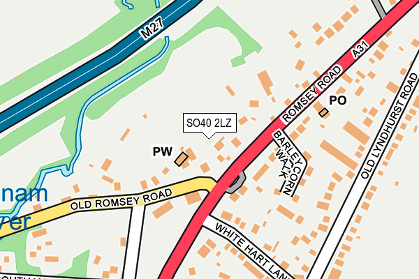 SO40 2LZ map - OS OpenMap – Local (Ordnance Survey)