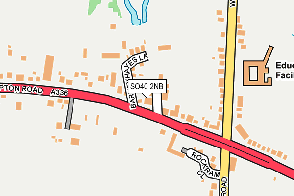 SO40 2NB map - OS OpenMap – Local (Ordnance Survey)