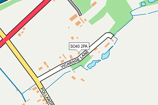 SO40 2PA map - OS OpenMap – Local (Ordnance Survey)