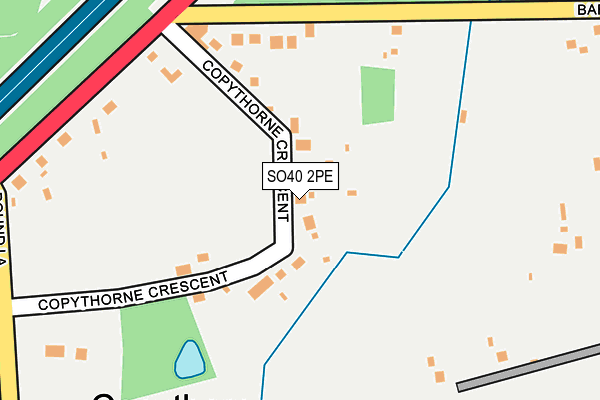 SO40 2PE map - OS OpenMap – Local (Ordnance Survey)