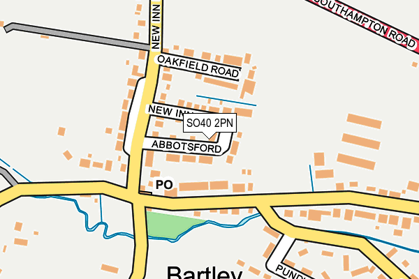 SO40 2PN map - OS OpenMap – Local (Ordnance Survey)