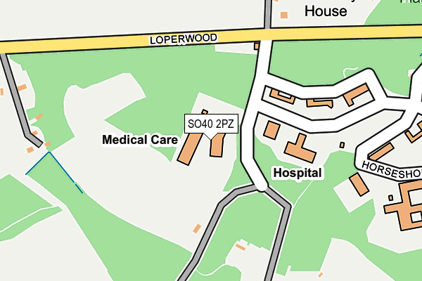 SO40 2PZ map - OS OpenMap – Local (Ordnance Survey)