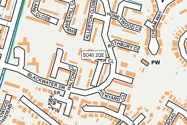 SO40 2QE map - OS OpenMap – Local (Ordnance Survey)