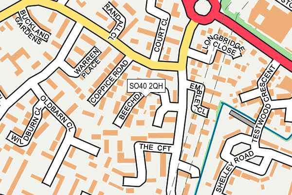 SO40 2QH map - OS OpenMap – Local (Ordnance Survey)