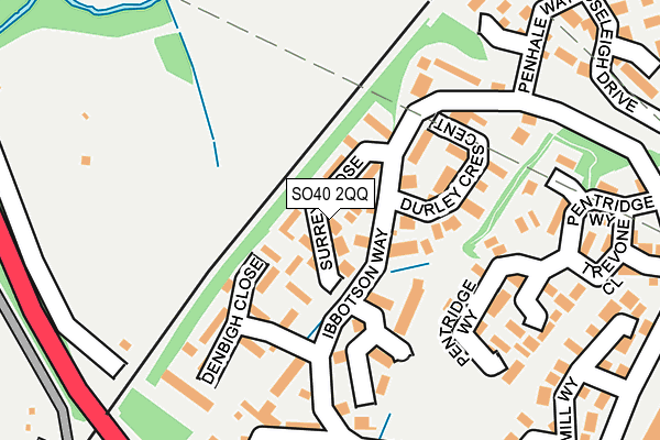 SO40 2QQ map - OS OpenMap – Local (Ordnance Survey)