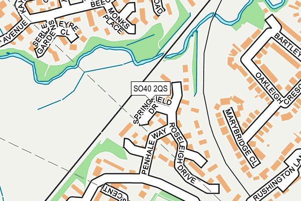 SO40 2QS map - OS OpenMap – Local (Ordnance Survey)