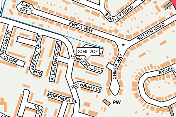 SO40 2QZ map - OS OpenMap – Local (Ordnance Survey)