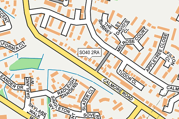 SO40 2RA map - OS OpenMap – Local (Ordnance Survey)