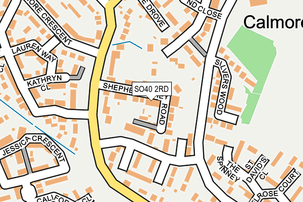 SO40 2RD map - OS OpenMap – Local (Ordnance Survey)