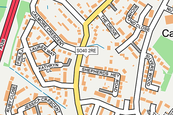 SO40 2RE map - OS OpenMap – Local (Ordnance Survey)