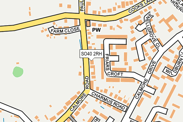 SO40 2RH map - OS OpenMap – Local (Ordnance Survey)