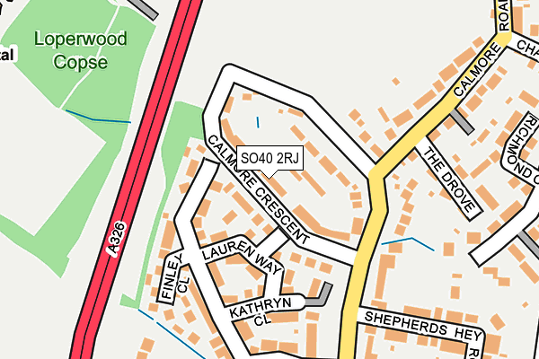 SO40 2RJ map - OS OpenMap – Local (Ordnance Survey)