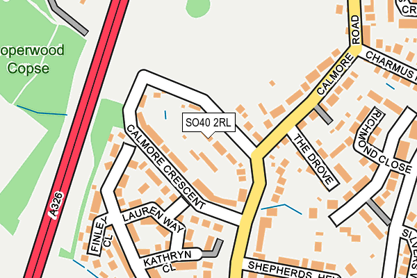 SO40 2RL map - OS OpenMap – Local (Ordnance Survey)