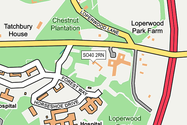 SO40 2RN map - OS OpenMap – Local (Ordnance Survey)