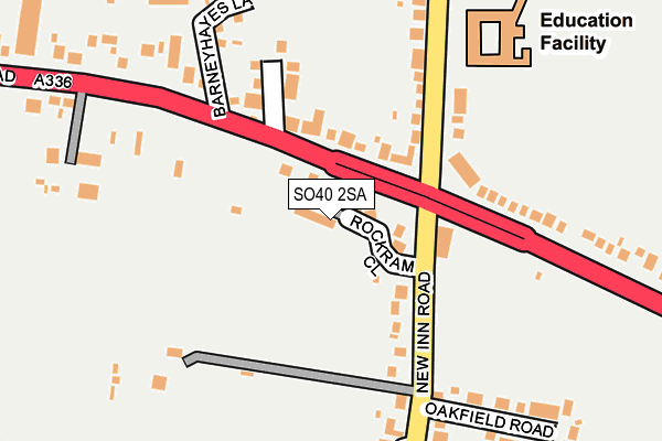SO40 2SA map - OS OpenMap – Local (Ordnance Survey)