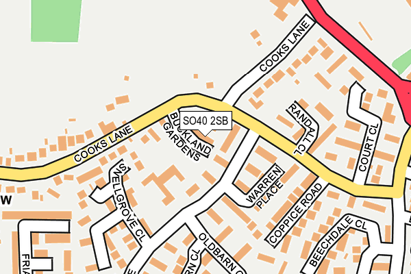 SO40 2SB map - OS OpenMap – Local (Ordnance Survey)