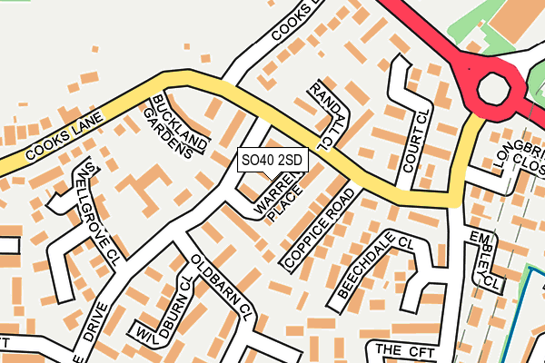 SO40 2SD map - OS OpenMap – Local (Ordnance Survey)