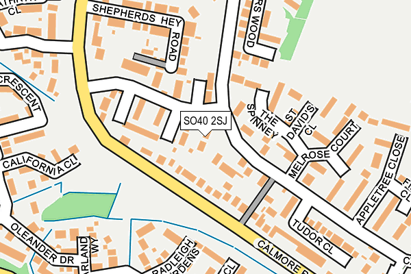 SO40 2SJ map - OS OpenMap – Local (Ordnance Survey)