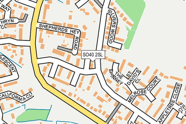 SO40 2SL map - OS OpenMap – Local (Ordnance Survey)