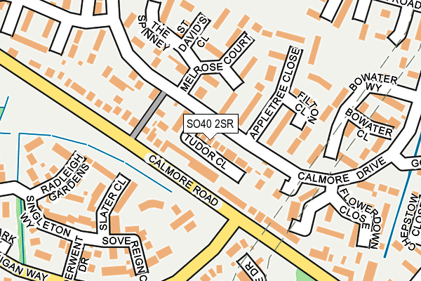 SO40 2SR map - OS OpenMap – Local (Ordnance Survey)
