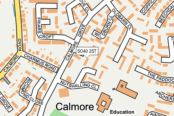 SO40 2ST map - OS OpenMap – Local (Ordnance Survey)