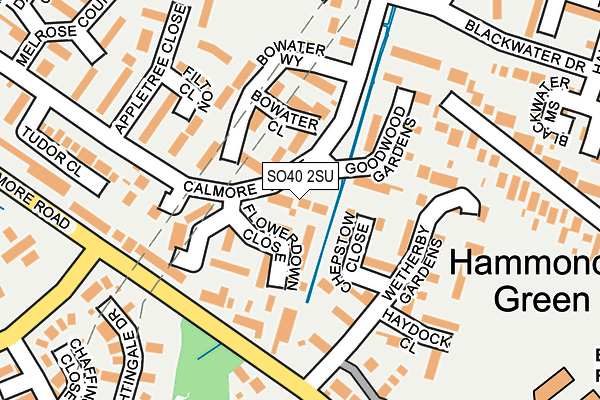 SO40 2SU map - OS OpenMap – Local (Ordnance Survey)