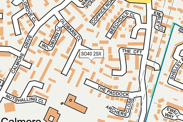 SO40 2SX map - OS OpenMap – Local (Ordnance Survey)