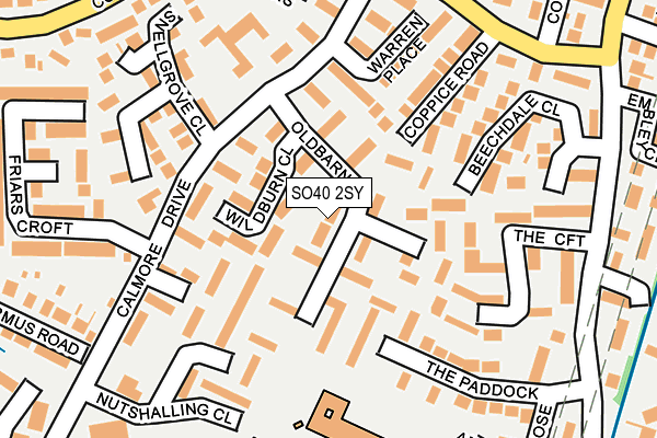 SO40 2SY map - OS OpenMap – Local (Ordnance Survey)