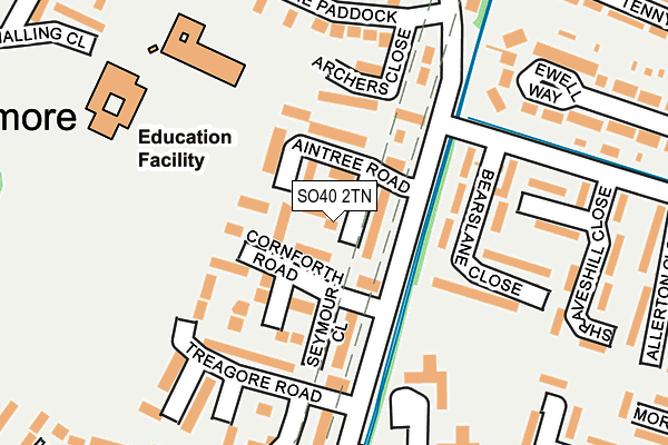 SO40 2TN map - OS OpenMap – Local (Ordnance Survey)