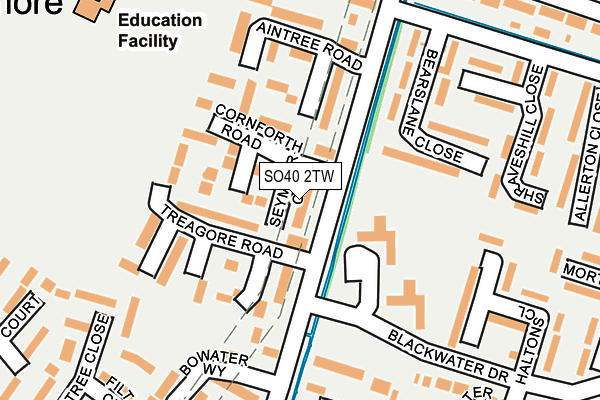 SO40 2TW map - OS OpenMap – Local (Ordnance Survey)