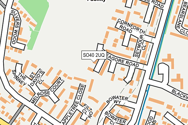 SO40 2UQ map - OS OpenMap – Local (Ordnance Survey)