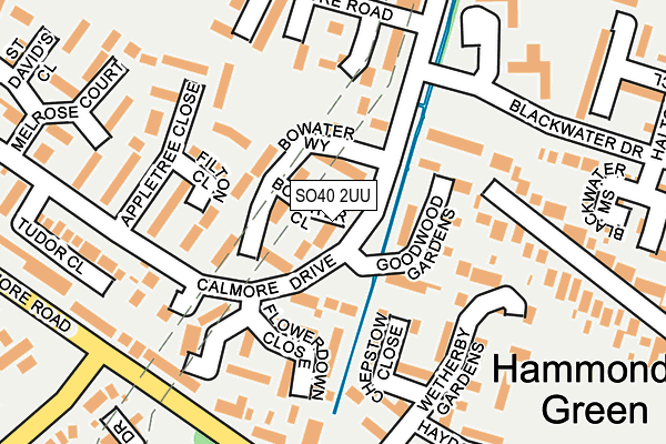 SO40 2UU map - OS OpenMap – Local (Ordnance Survey)