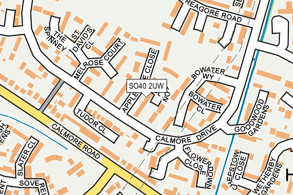 SO40 2UW map - OS OpenMap – Local (Ordnance Survey)