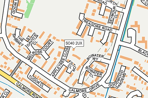 SO40 2UX map - OS OpenMap – Local (Ordnance Survey)