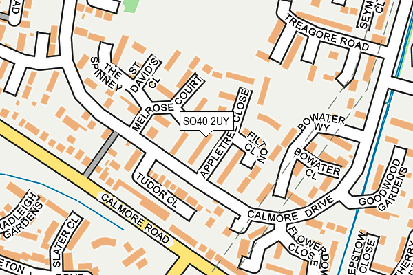 SO40 2UY map - OS OpenMap – Local (Ordnance Survey)