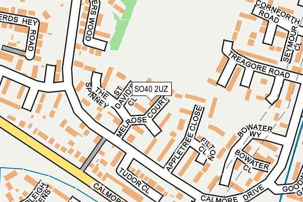 SO40 2UZ map - OS OpenMap – Local (Ordnance Survey)