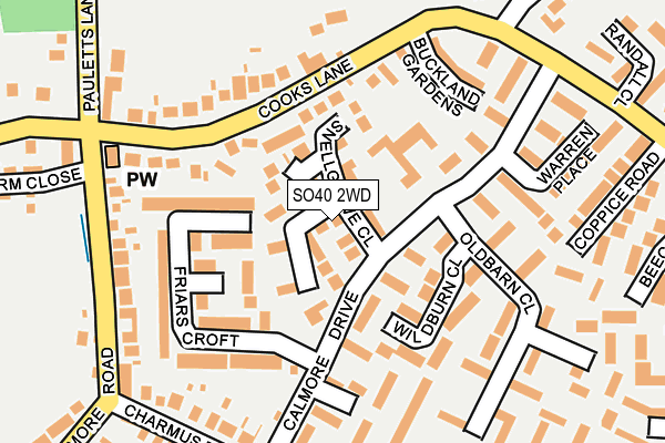 SO40 2WD map - OS OpenMap – Local (Ordnance Survey)