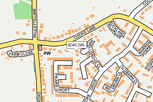 SO40 2WL map - OS OpenMap – Local (Ordnance Survey)