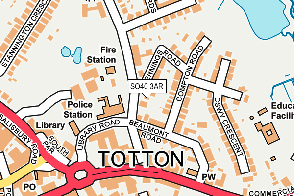 SO40 3AR map - OS OpenMap – Local (Ordnance Survey)