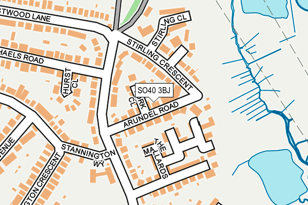 SO40 3BJ map - OS OpenMap – Local (Ordnance Survey)
