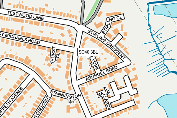 SO40 3BL map - OS OpenMap – Local (Ordnance Survey)