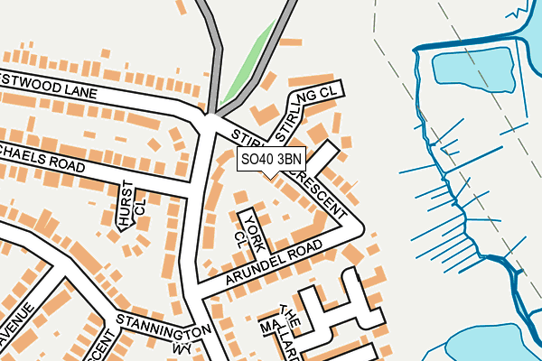 SO40 3BN map - OS OpenMap – Local (Ordnance Survey)
