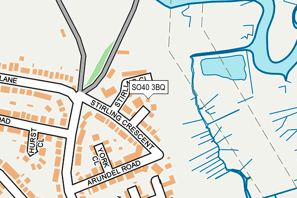 SO40 3BQ map - OS OpenMap – Local (Ordnance Survey)