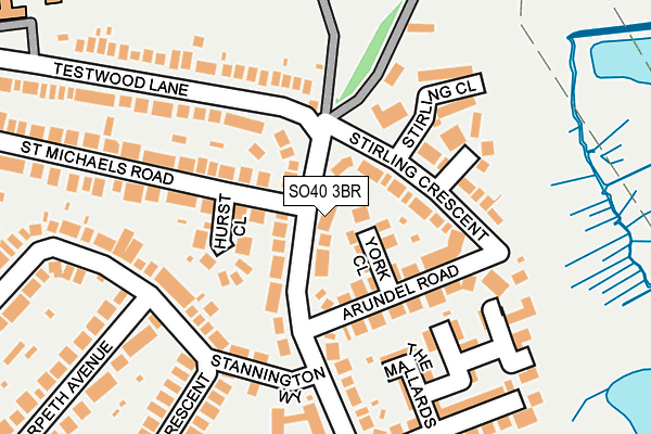SO40 3BR map - OS OpenMap – Local (Ordnance Survey)