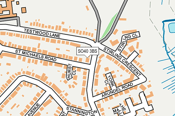 SO40 3BS map - OS OpenMap – Local (Ordnance Survey)