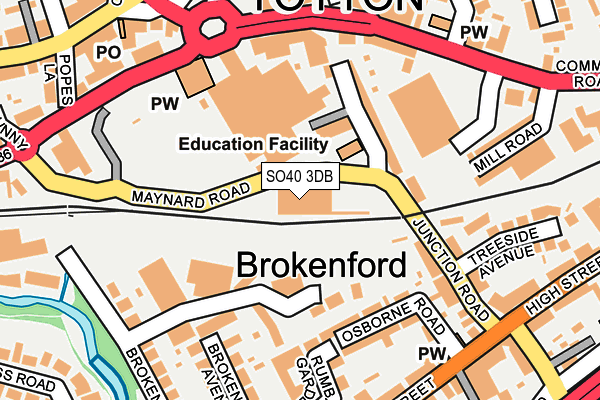 SO40 3DB map - OS OpenMap – Local (Ordnance Survey)